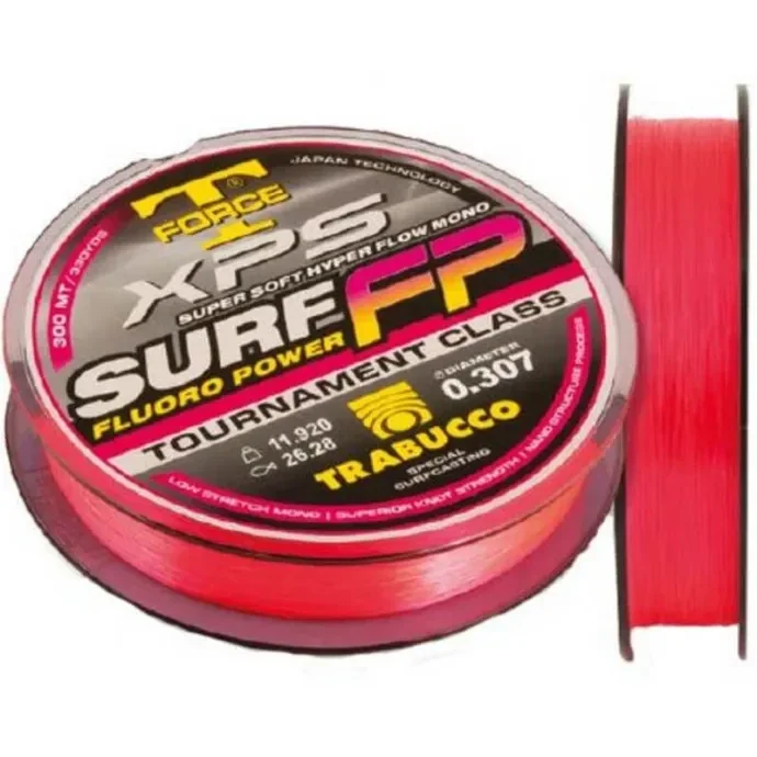 MONOFILO Trabucco XPS Surf FP Fluoro Power 300m Rosa