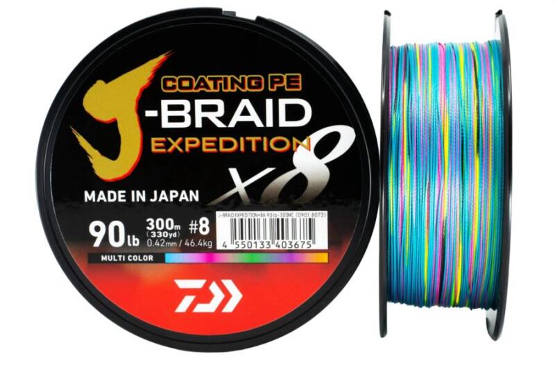 TRECCIATO DAIWA J-BRAID EXPEDITION BOB DA 300 MT multicolor