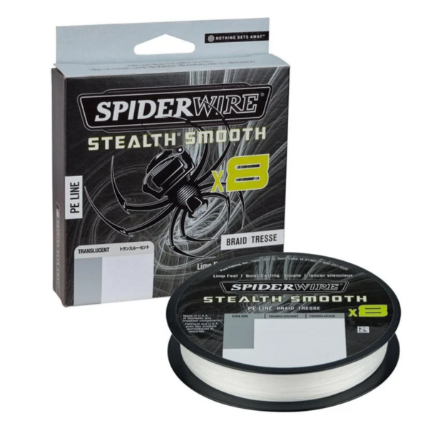 TRECCIATO SPIDERWIRE STEALTH 8 CAPI - 300 mt TRANSLUCENT