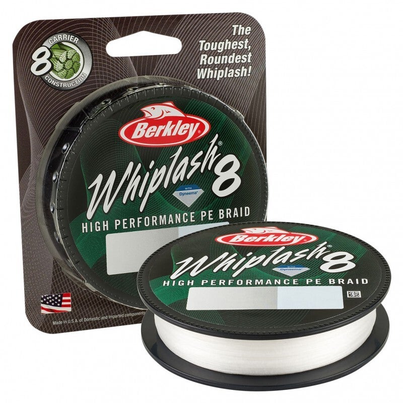 TRECCIATO BERKLEY WHIPLASH 8 CAPI CRYSTAL - BOBINA DA 300 MT