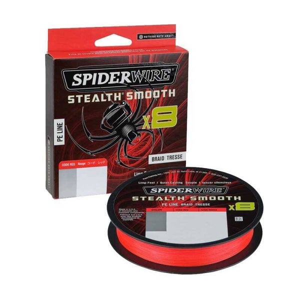 TRECCIATO SPIDERWIRE STEALTH 8 CAPI  150 mt - RED