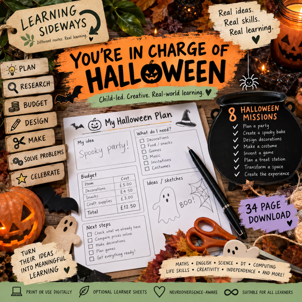 You're In Charge of Halloween | Child-Led Halloween Home Education Project Pack