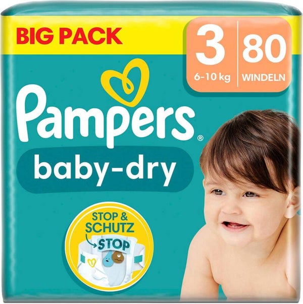 Pampers Baby Dry Gr. 3 (6-10 kg) Big Pack 80 Stk.