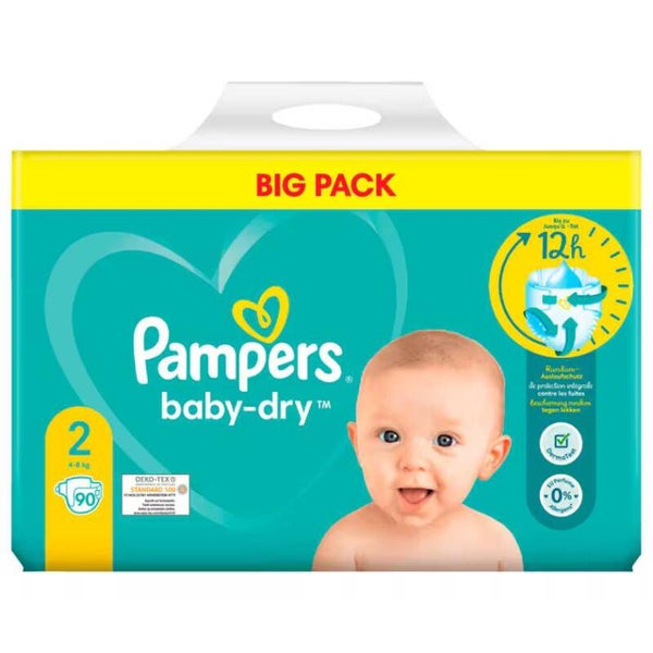 Pampers Baby Dry Gr. 2 (4-8kg) Big Pack 90 Stk.
