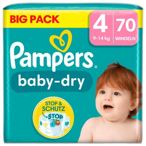 Pampers Baby Dry Gr. 4 (9-14 kg) Big Pack 70 Stk.