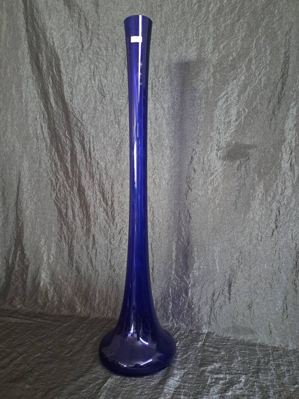 Hoge vaas - kobalt blauw - mondgeblazen
