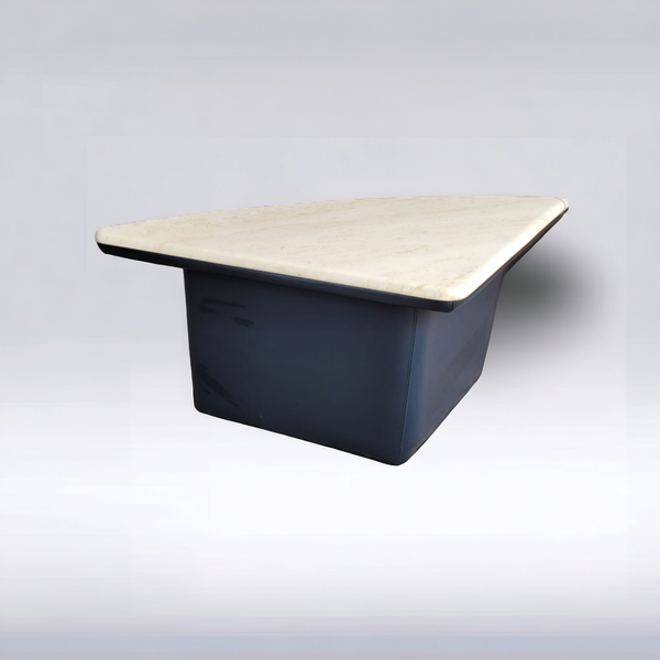 De Sede bijzettafel - travertin met leder