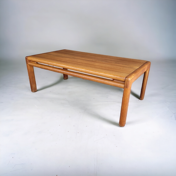 Deense teakhouten salontafel met omdraaibaar blad