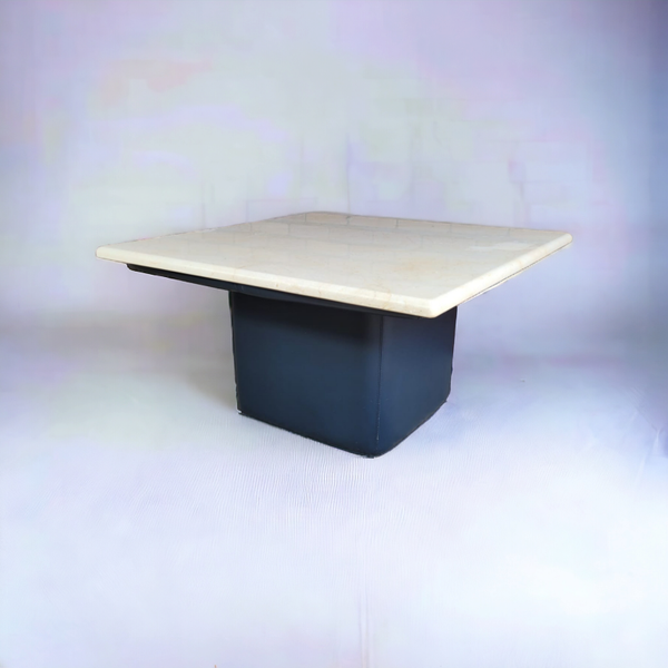 De Sede salontafel- travertin met leder