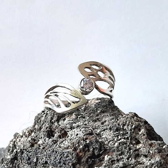 Ring Elfenvleugel - Zirconia links