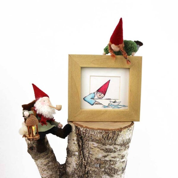 Kabouter schilderijtje "Bootje" (limited edition)