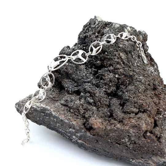 Zilveren schakelarmband Fagradalsfjall