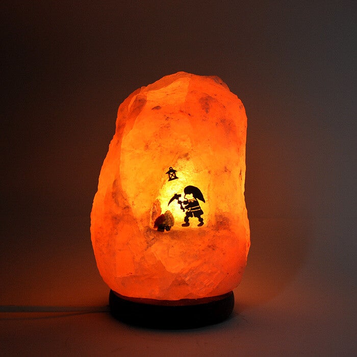 Zoutsteen lamp Dwerg in grot