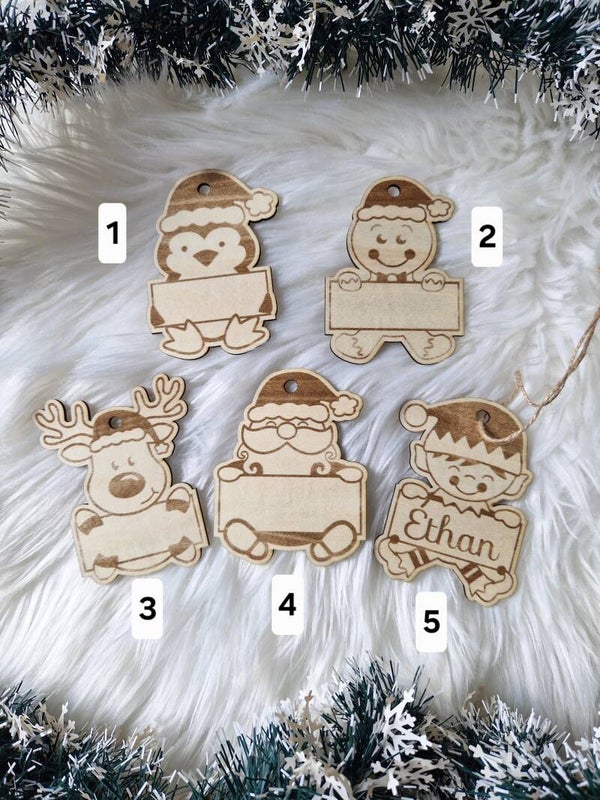 Décoration de sapin en bois personnalisable