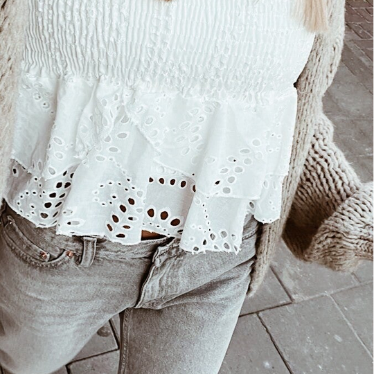 JEANS MAUD GRIJS
