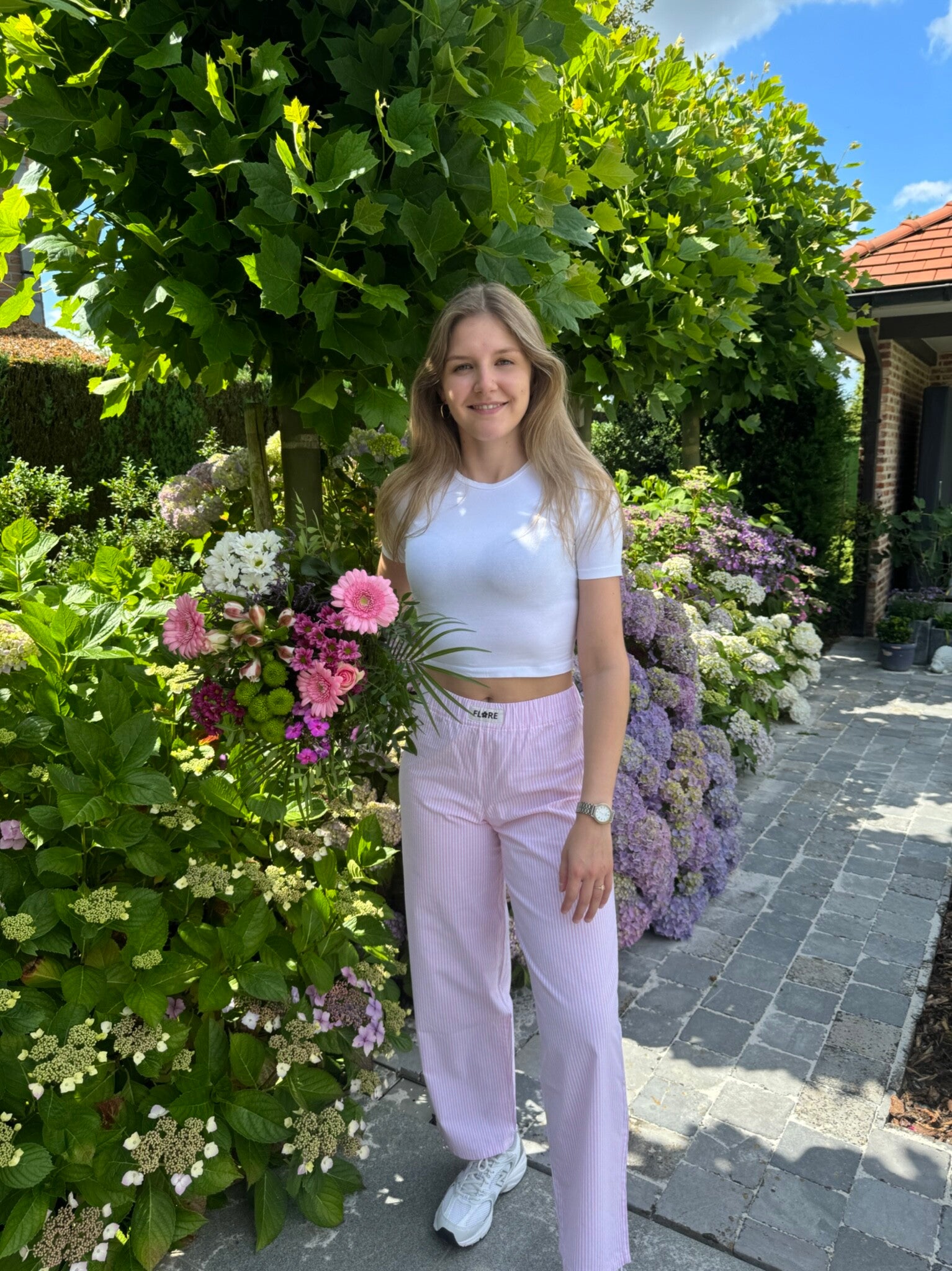 Striped pants - ROSE