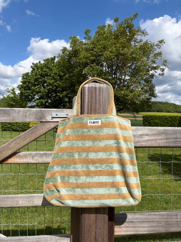 Badstof mint/beige