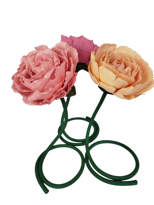 Trio de pivoines à poser