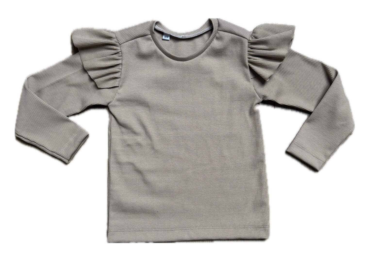 Top Ruffle Donker Beige