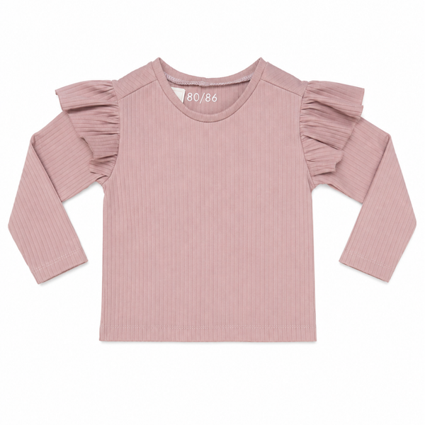 Top Nude Roze Lange Mouw