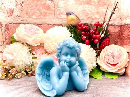 Angel Candle / Wonder / Antique Blue