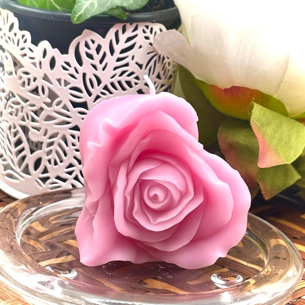 Rose Heart Candle / Pink