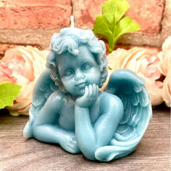 Angel Candle / Wisdom / Antique Blue