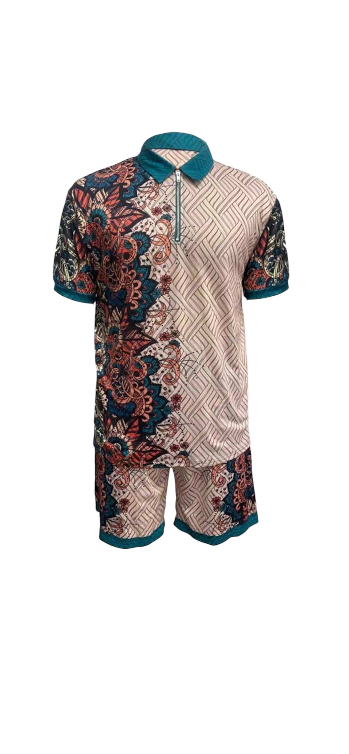 All over print 2pc short set Mens