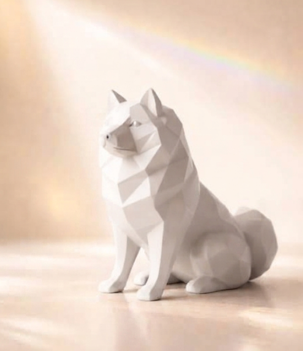 Low Poly keeshond L