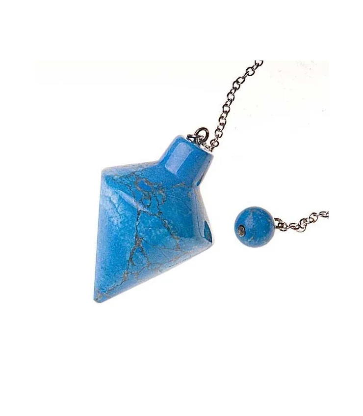 PENDULOS PIEDRA FORMA CONICA HOWLITA ( turquenita)