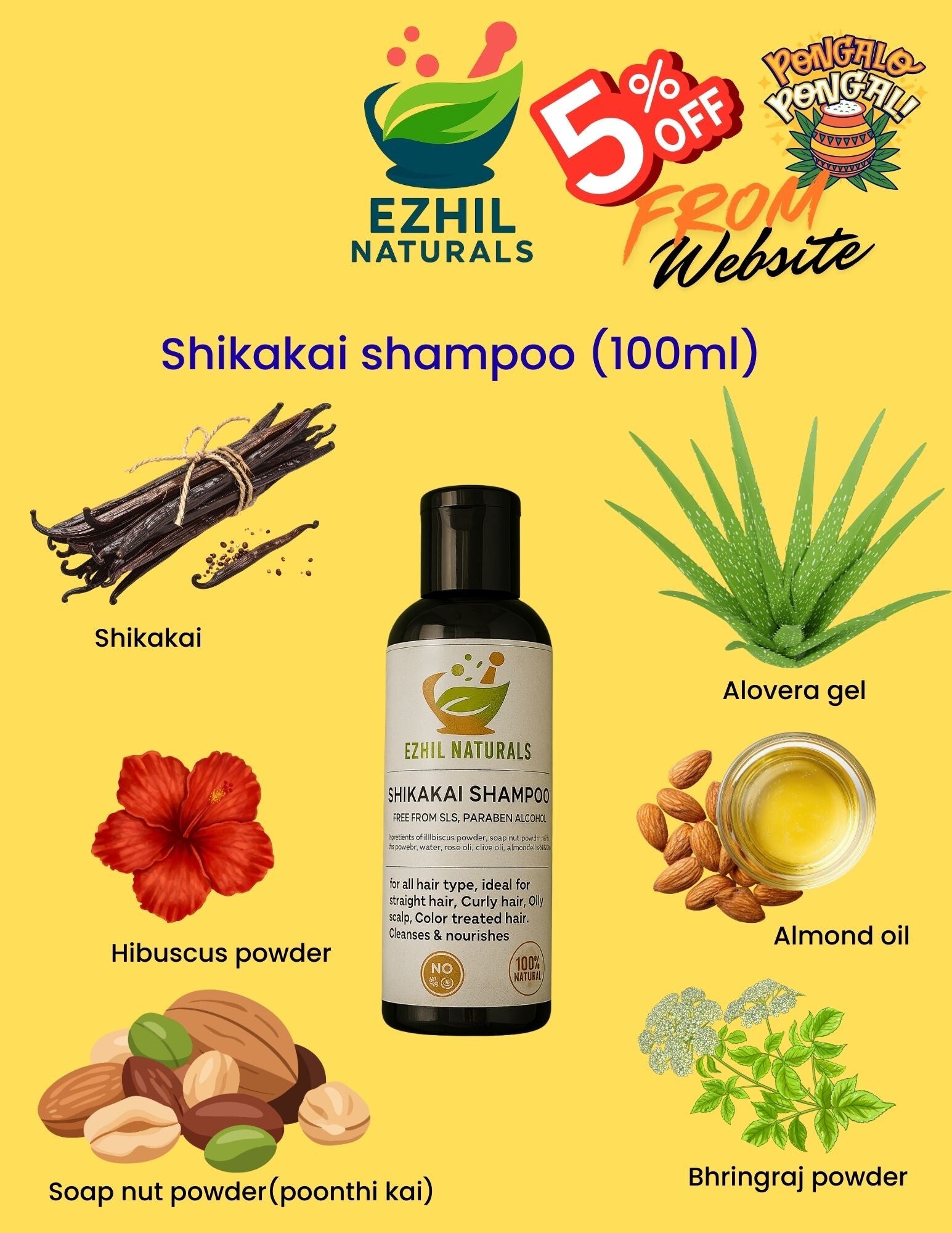 Shikakai shampoo (100ml)