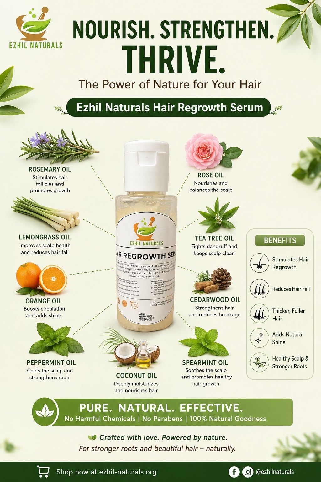 Hair regrowth serum (50ml) - 1 bottle per pack