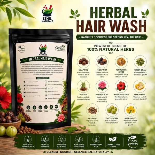 Herbal hair wash