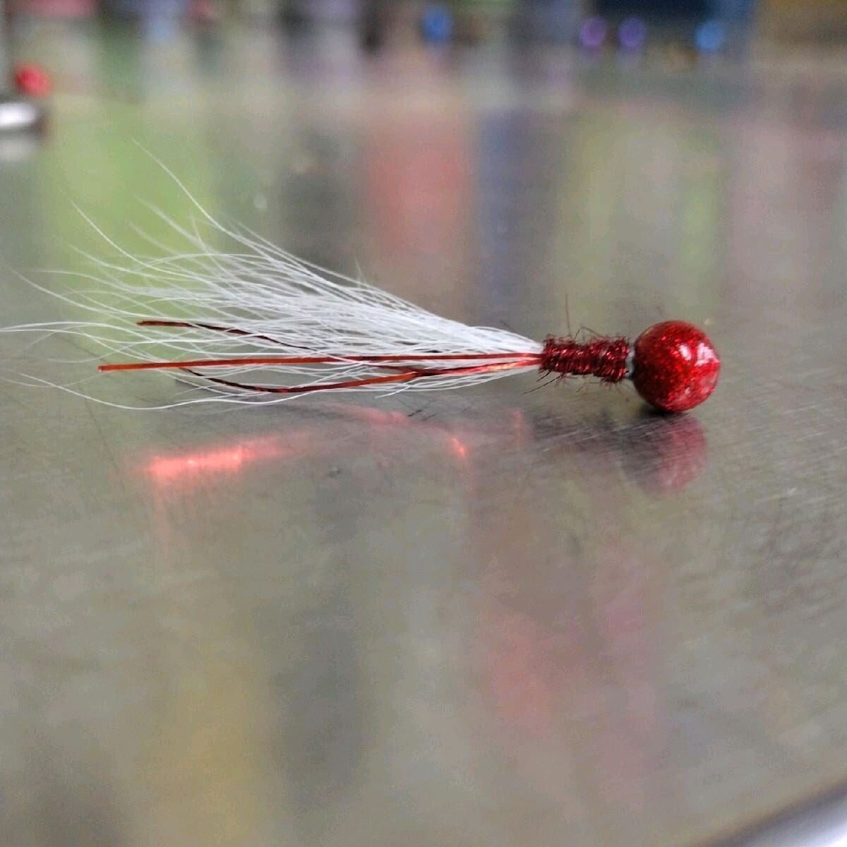 2 pack of red and white jigs
