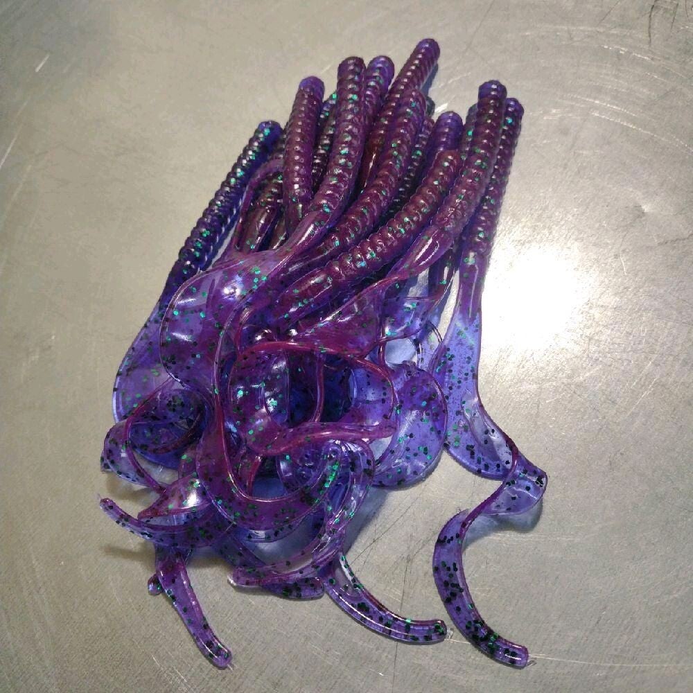 6 pack of 7" ribbon tail worms