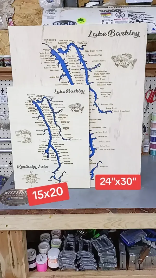lake Barkley and Kentucky lake map