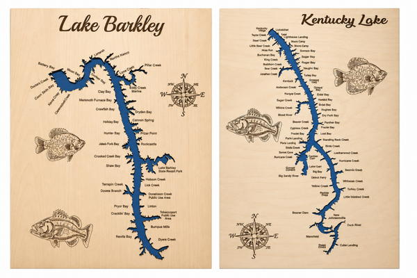Separate lakes, only one lake per map