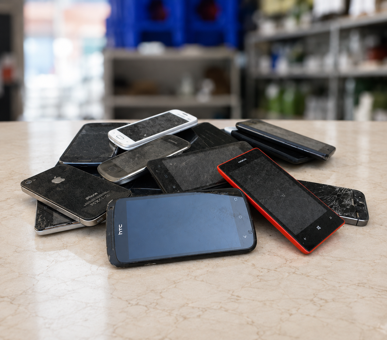 Mobiel E met batterij