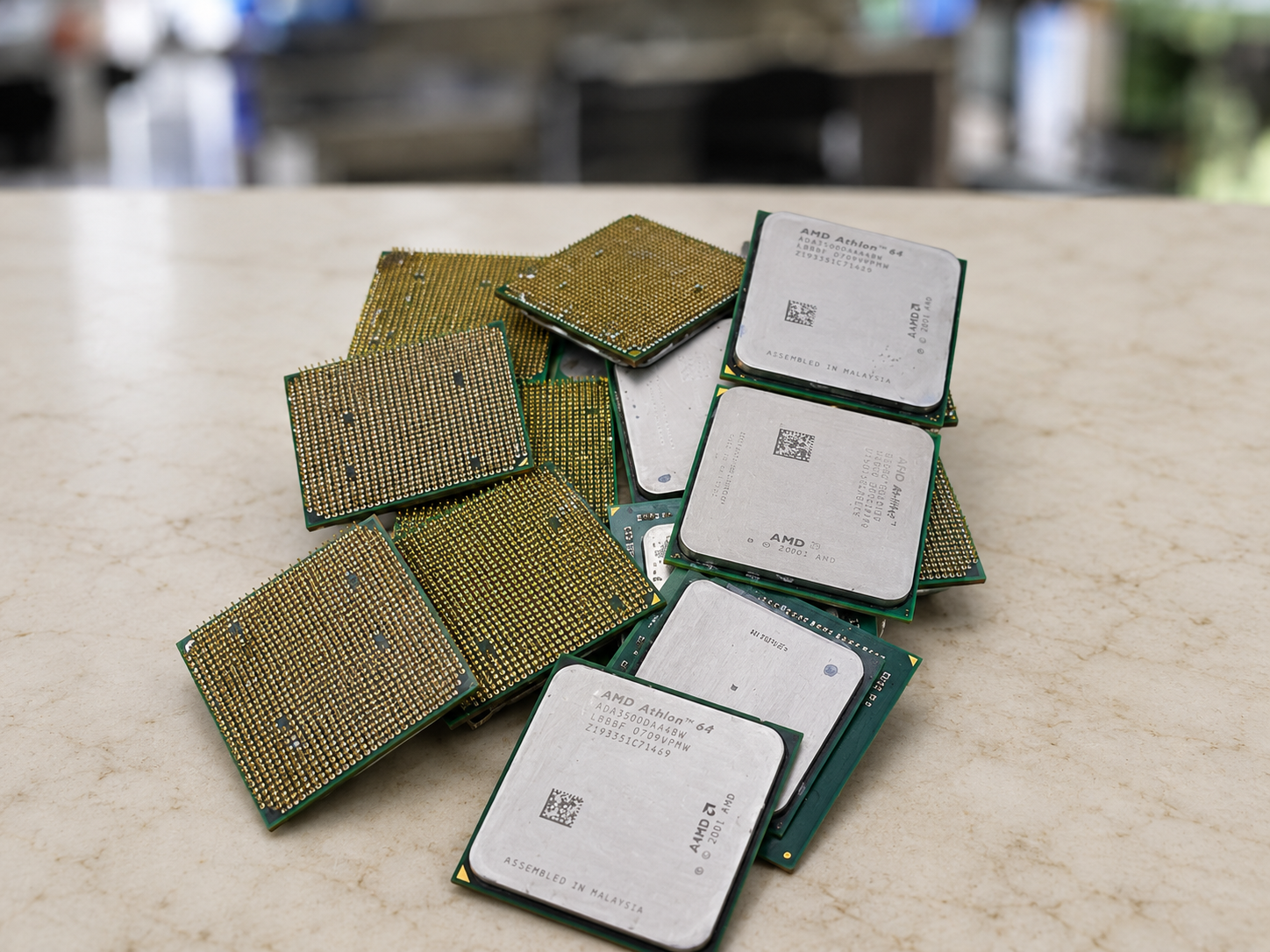 Cpu plastic met koperen kern