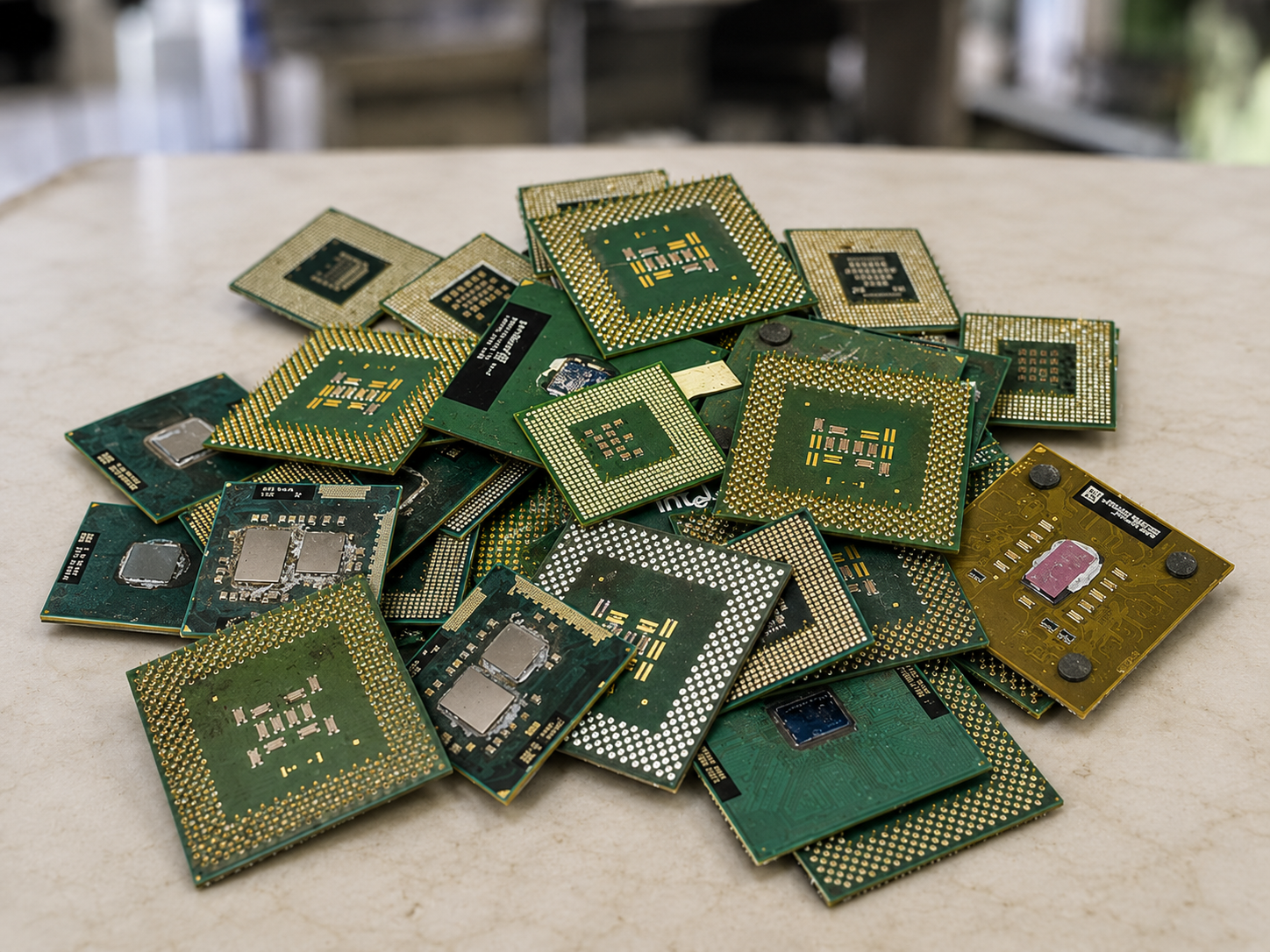 Cpu plastic (groen/bruin)