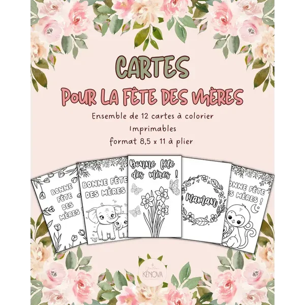 Fête des Mères - Cartes à colorier