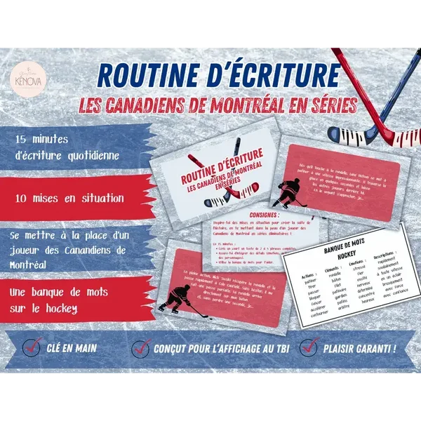 Les Canadiens de Montréal en séries - Écriture