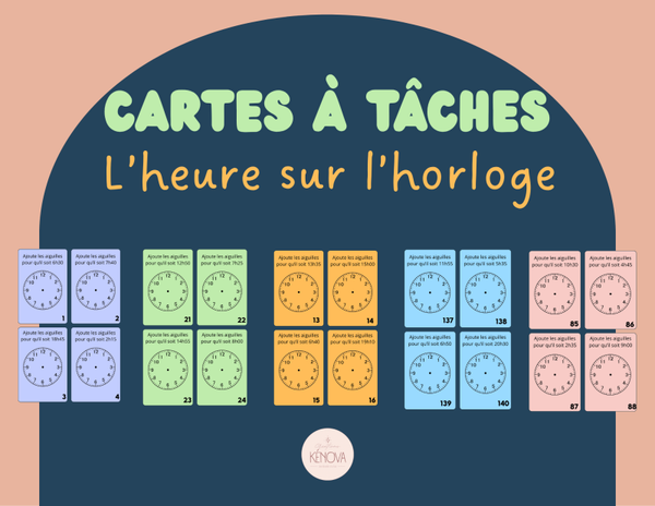 Cartes à tâches - Apprendre à lire l’heure