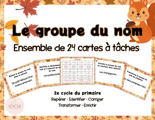 Cartes à tâches - Le groupe du nom