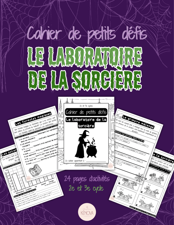 Cahier de petits défis – Le laboratoire de la sorcière