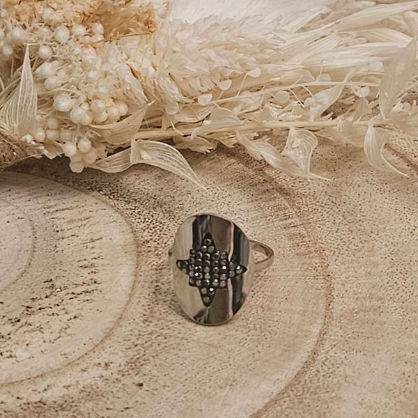 Bague étoile strass