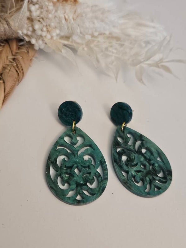 Boucles d'oreilles "résine" légère
