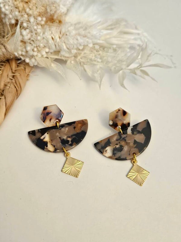 Boucles d'oreilles "résine" légère
