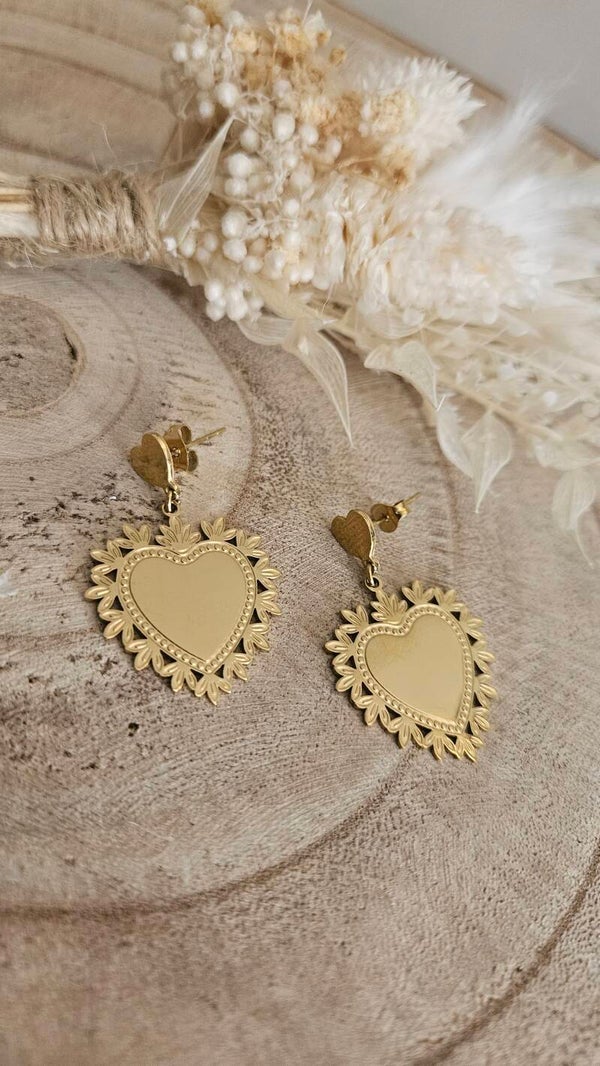 Boucles d'oreilles coeur