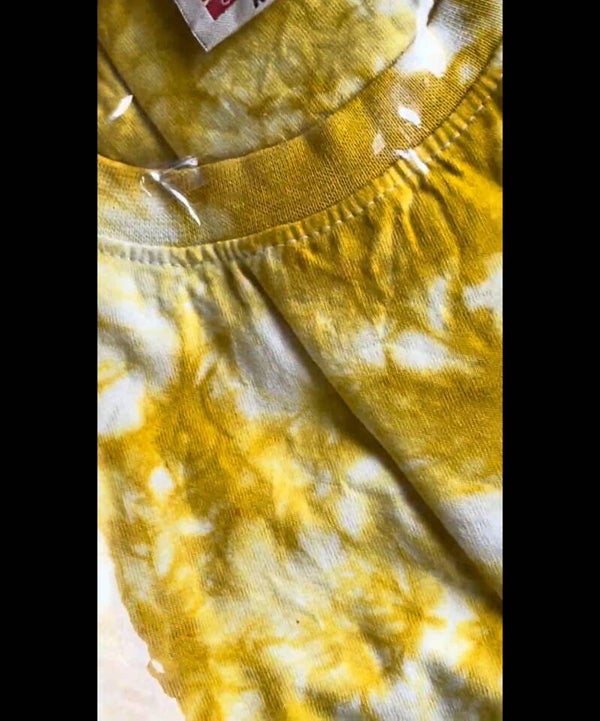 Yellow adire  top
